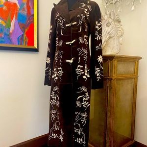 Exquisite ArdenB Leather Duster coat with bone
